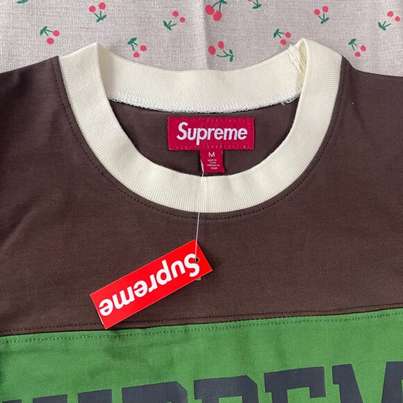 Supreme Split S/S Football Top Green - Picture 2 of 8